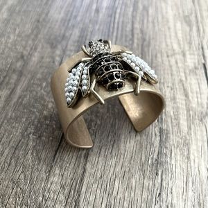 White House Black Market Brand New with tags hammered gold embellished cuff